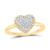 1/4 CTW-DIA NK HEART RING